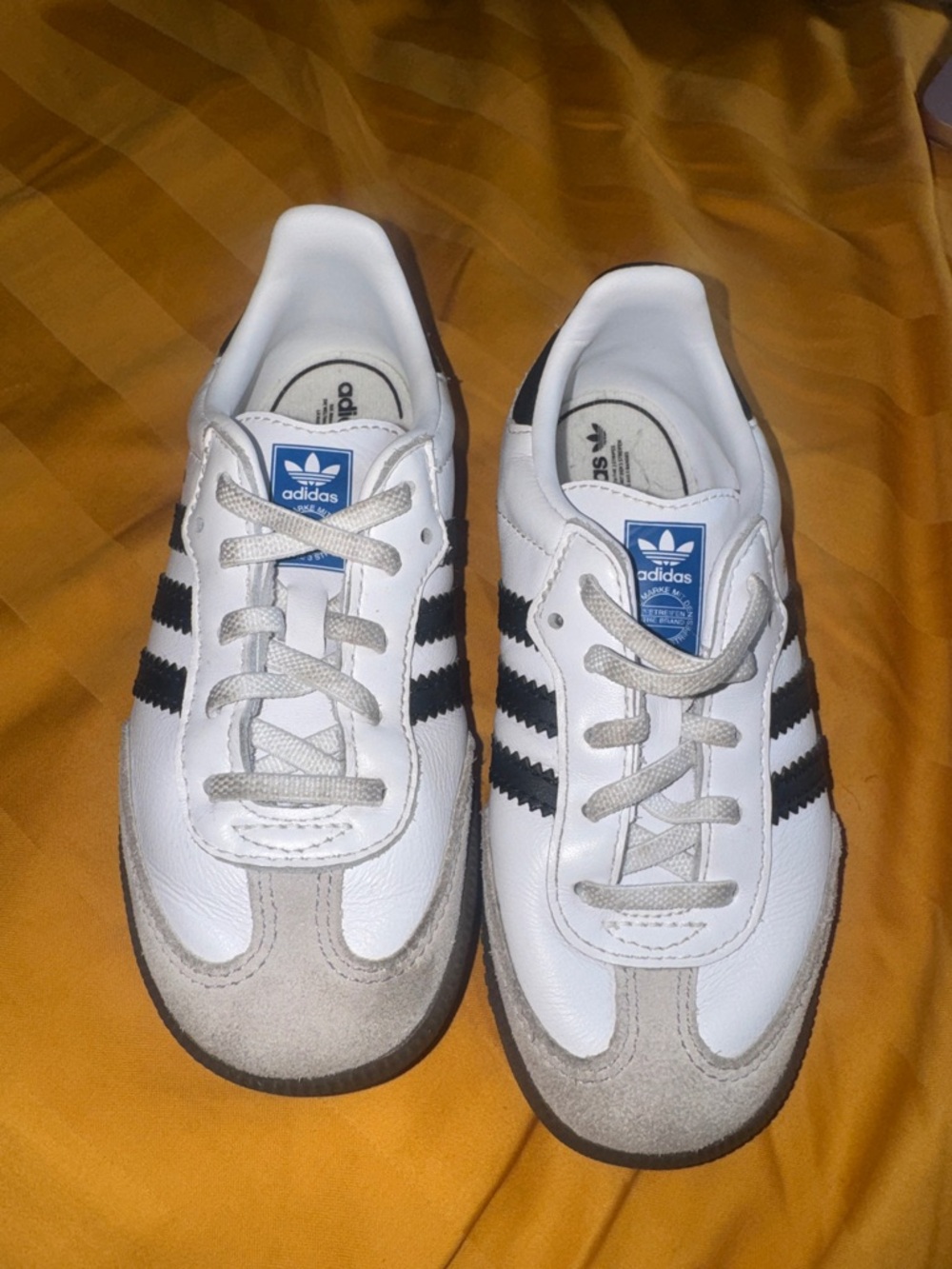 adidas Sambas White, Black & Tan Retro Trainer Sneakers